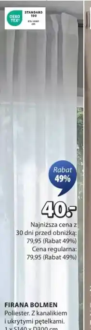 JYSK Firana Bolmen oferta