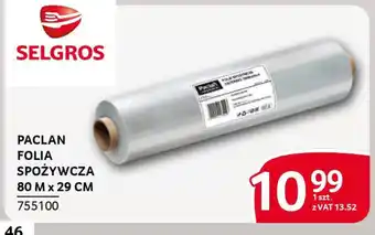 Selgros Paclan Folia spożywcza oferta