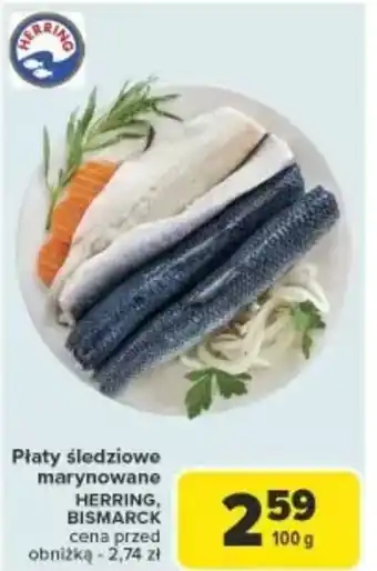 Carrefour Płaty śledziowe marynowane Herring Bismarck oferta