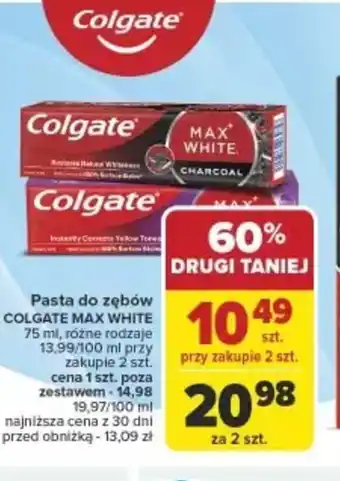 Carrefour Pasta do zębów Colgate Max White oferta