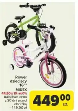 Carrefour Rower dziecięcy oferta
