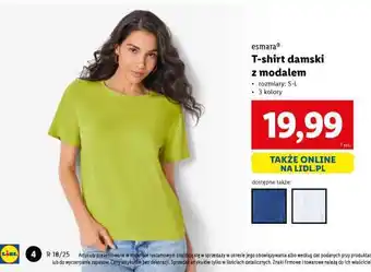 Lidl T-shirt damski z modalem oferta