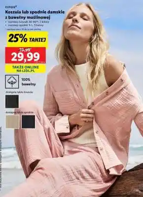 Lidl Koszula lub spodnie damskie z bawełny muślinowej oferta
