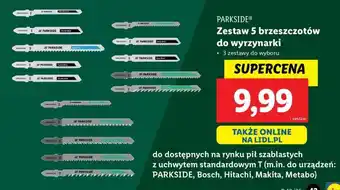 Lidl PARKSIDE Zestaw 5 brzeszczotów do wyrzynarki oferta
