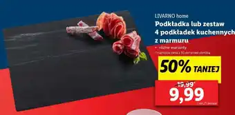 Lidl LIVARNO home Podkładka lub zestaw 4 podkładek kuchennych z marmuru oferta