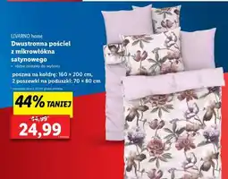 Lidl LIVARNO home Dwustronna pościel z mikrowłókna satynowego oferta