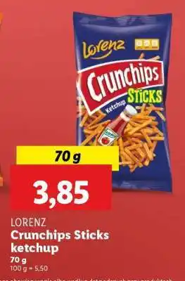Lidl Crunchips Sticks Ketchup oferta