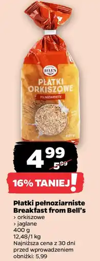 Netto Płatki pełnoziarniste Breakfast from Bell's oferta