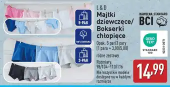 ALDI Majtki dziewczęce/ Bokserki chłopięce oferta
