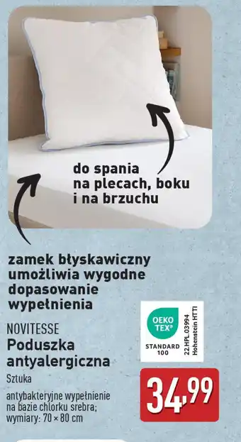 ALDI Poduszka antyalergiczna Novitesse oferta
