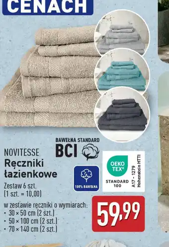 ALDI Ręczniki łazienkowe Novitesse oferta