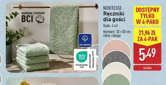 ALDI Ręczniki dla gości Novitesse oferta