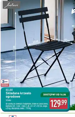 ALDI Składane krzesło ogrodowe Belavi oferta
