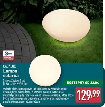 ALDI Lampa solarna Casalux oferta