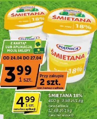 ABC Śmietana 18% Piątnica 400g oferta