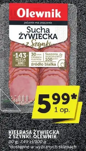 Groszek Kiełbasa żywiecka z szynki Olewnik oferta