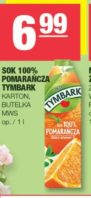 EuroSPAR Sok 100% pomarańcza Tymbark oferta