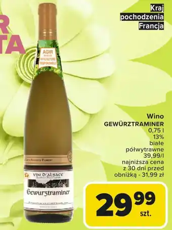 Carrefour Market Wino Gewürztraminer oferta