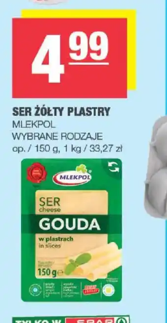 Spar Ser żółty plastry Mlekpol oferta