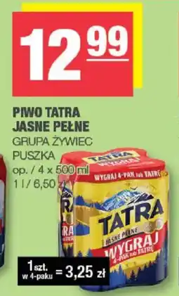 Spar Piwo Tatra Jasne Pełne oferta