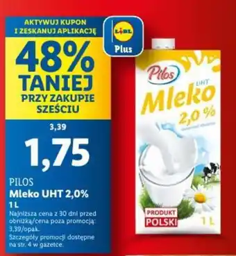 Lidl Mleko UHT 2,0% Pilos oferta