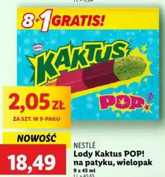 Lidl Lody Kaktus POP! oferta