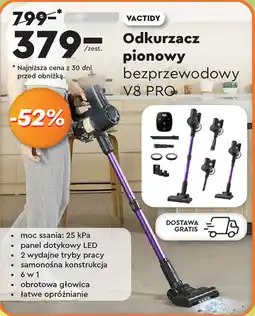 Biedronka VACTIDY Odkurzacz pionowy bezprzewodowy V8 PRO oferta