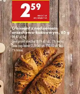 Biedronka Croissant z nadzieniem orzechowo-kakaowym oferta