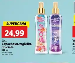 Lidl SO... Zapachowa mgiełka do ciała oferta