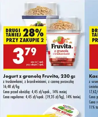 Biedronka Jogurt z granolą Fruvita oferta