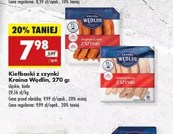 Biedronka Kiełbaski z szynki Kraina Wędlin oferta
