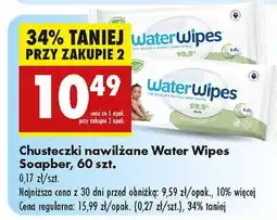 Biedronka Chusteczki nawilżane wyciąg z orzechów mydlanych Waterwipes oferta