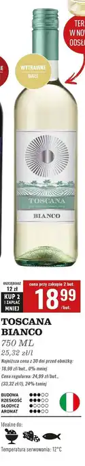 Biedronka Wino białe wytrawne Toscana oferta