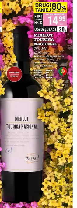 Biedronka Wino Tourigal Nacional Merlot oferta