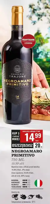 Biedronka Wino Negroamaro Primitivo oferta