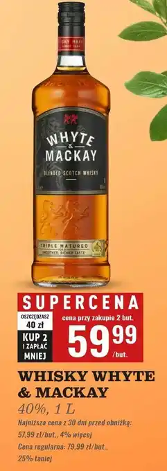 Biedronka Whisky Whyte & Mackay oferta