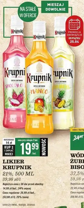 Biedronka Likier Krupnik Ananas oferta