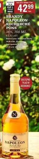 Biedronka Brandy Napoleon Recherche Pons oferta