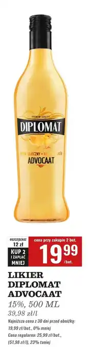 Biedronka Likier Diplomat Advocaat oferta