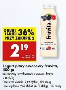 Biedronka Jogurt truskawka Fruvita oferta