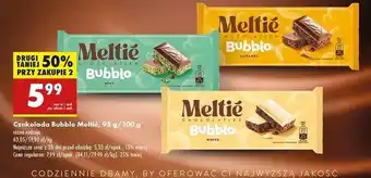 Biedronka Czekolada bubblo mięta Meltie oferta