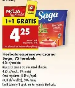 Biedronka Herbata ekspresowa Saga oferta