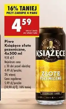 Biedronka Piwo Książęce Złote Pszeniczne oferta