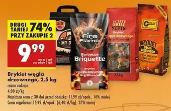 Biedronka Brykiet z węgla drzewnego Fire & Flame oferta