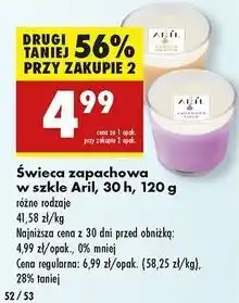 Biedronka Świeca lawenda Aril oferta