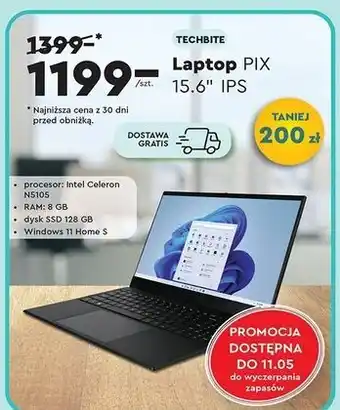 Biedronka Laptop pix 15.6'' Techbite oferta