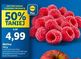 Lidl Maliny 125g oferta