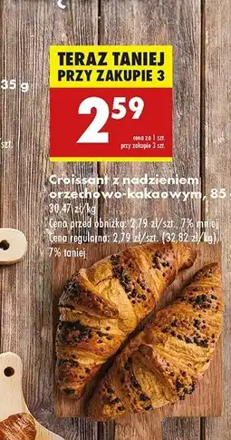 Biedronka Croissant orzechowo kakaowy oferta