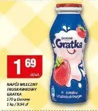 Chorten Napój mleczny truskawkowy Gratka 290 g Danone oferta