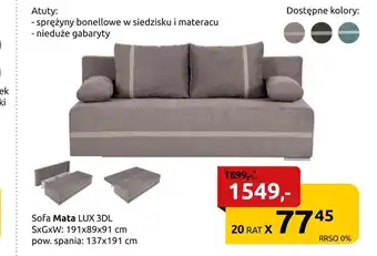 Black Red White Sofa Mata oferta